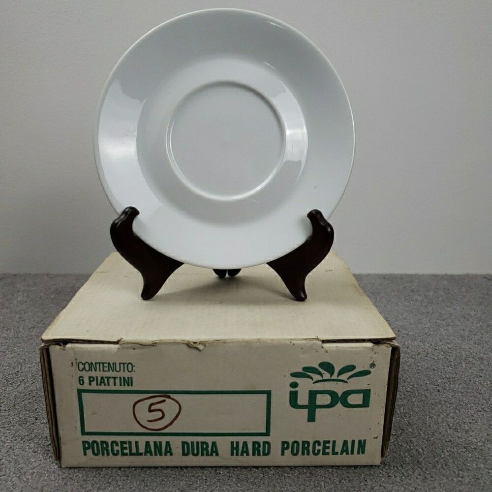 IPA Hard Porcelain Replacement Saucers 6.5" White Lavazza 5pcs
